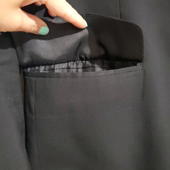 Brooks Brothers Brooksease Vtg 100% Wool Blue 2 Button Suit Jacket Mens Size 43 - Picture 4 of 14